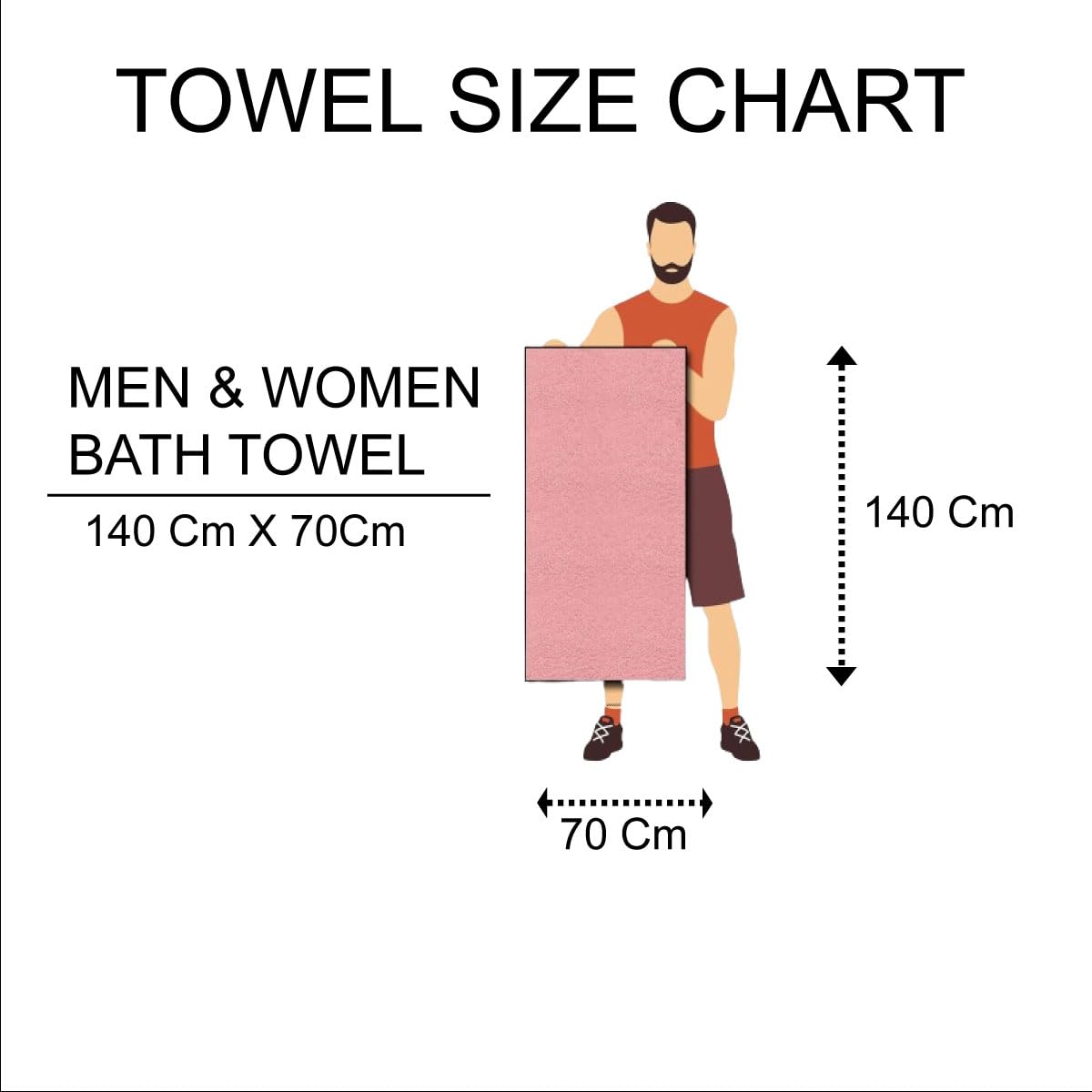 100% Cotton 600 GSM Bath Towels | Extra Soft & Absorbent Large Size Towels for Bathing (140 CM X 70 CM Pack of 1) Blue