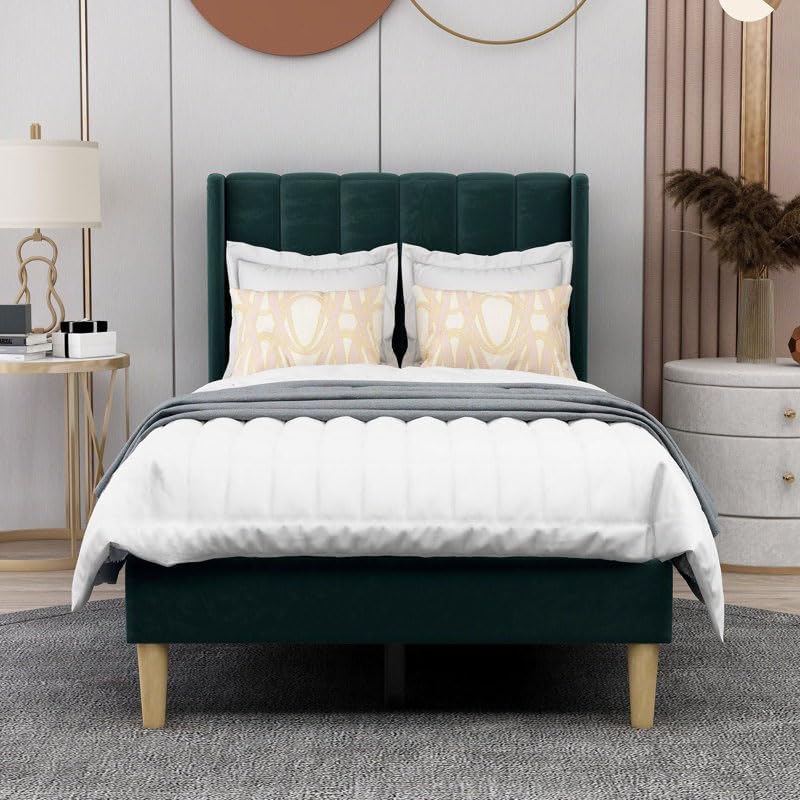 Curious Lifestyle Sheesham Wood King Size Bed Cot Bed Furniture Upholstered Double Bed for Bedroom Living Room Home (Grey Finish) Visit the STRATA FURNITURE Store
