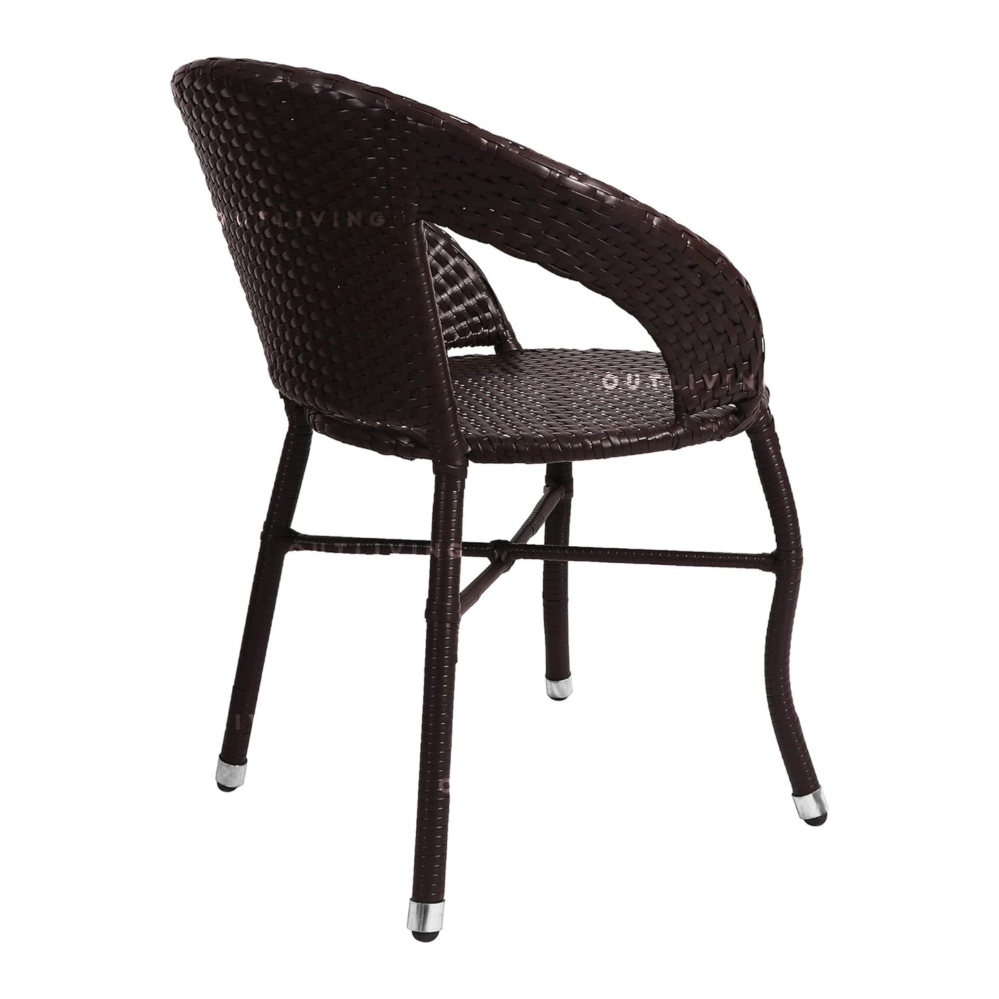 Curious Lifestyle Patio Seating Chair and Table Set Outdoor Balcony Garden Coffee Table Set Furniture with 1 Table and 2 Chairs Set (Black)