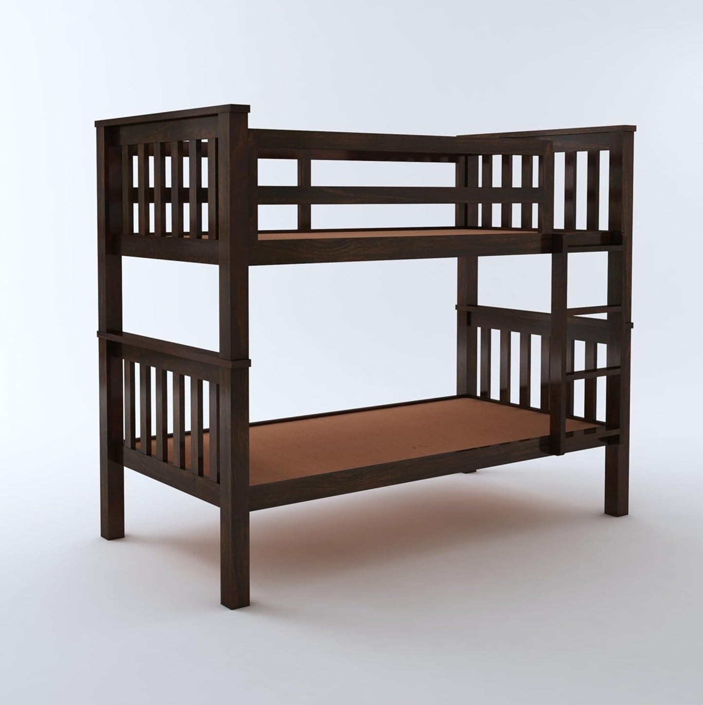 Double bunk bed with ladder Sheesham wood