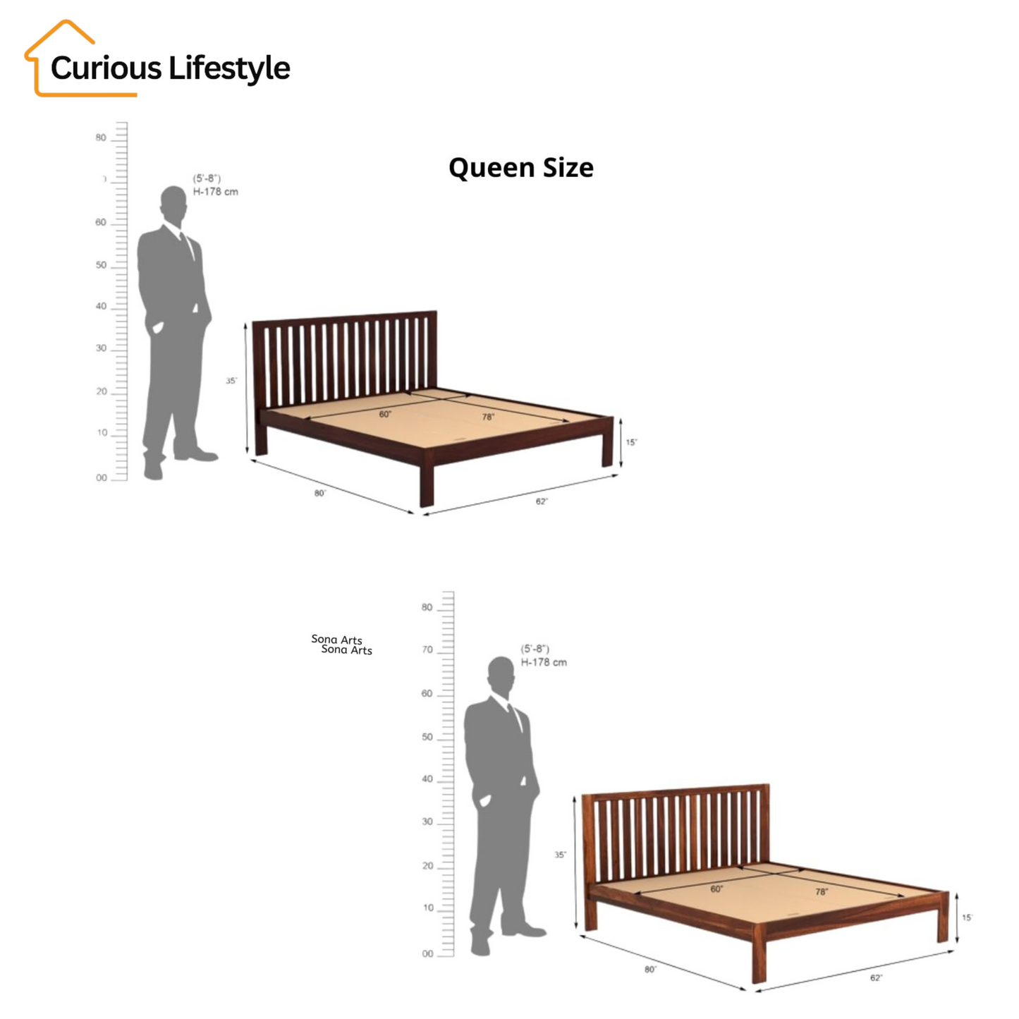 Ethnic style sheesham bed furniture