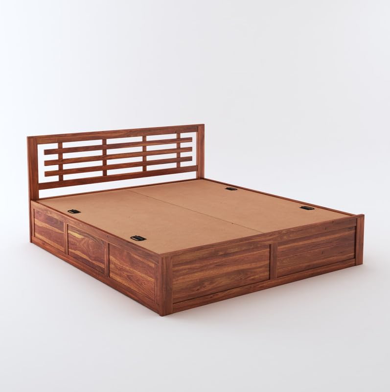 King Size Cot Palang in Honey Finish Sheesham Wood – Bedroom Furniture