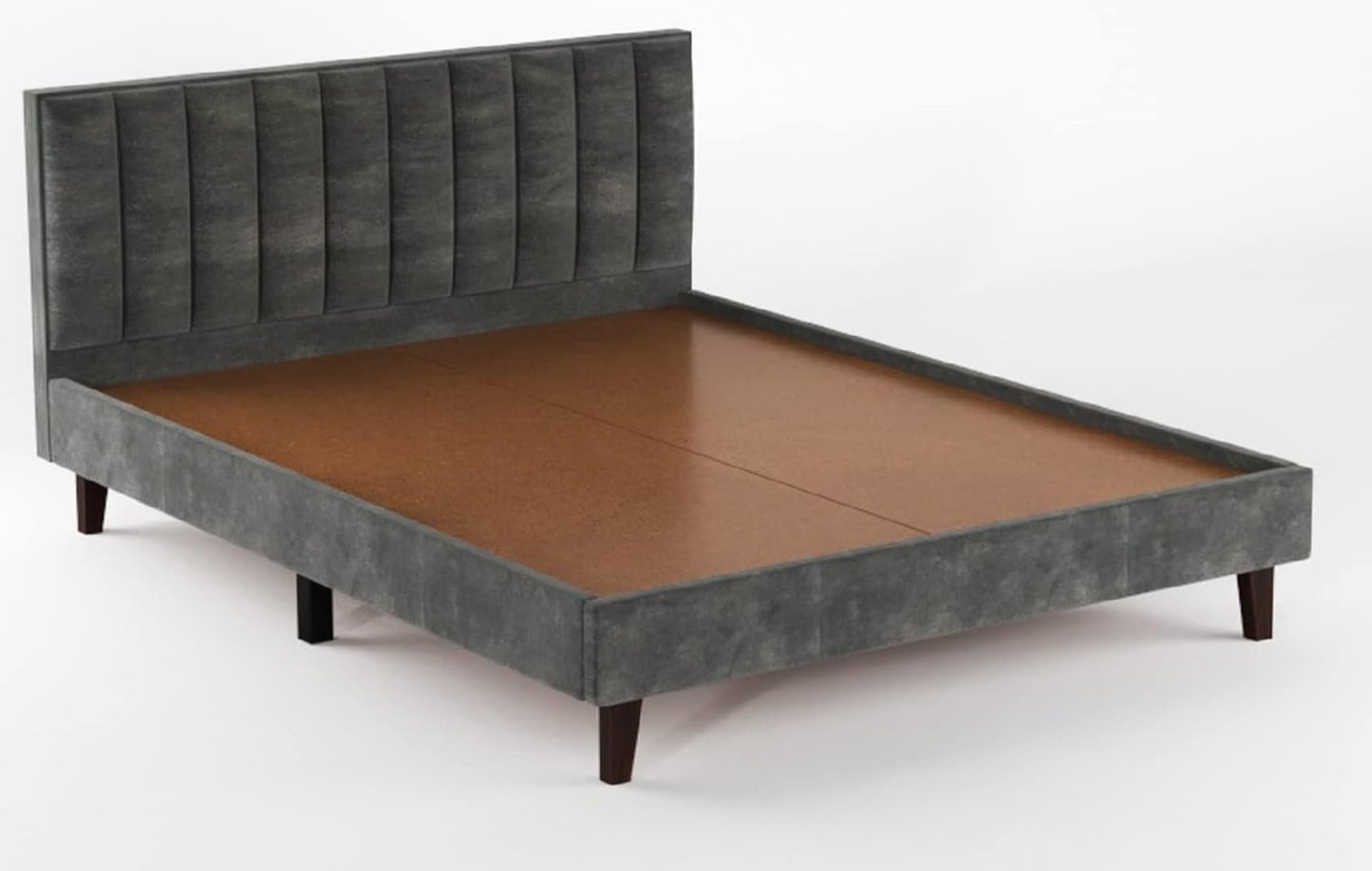 Sheesham Wood Upholstered Bed for Living Room & Bedroom – King Size Comfort