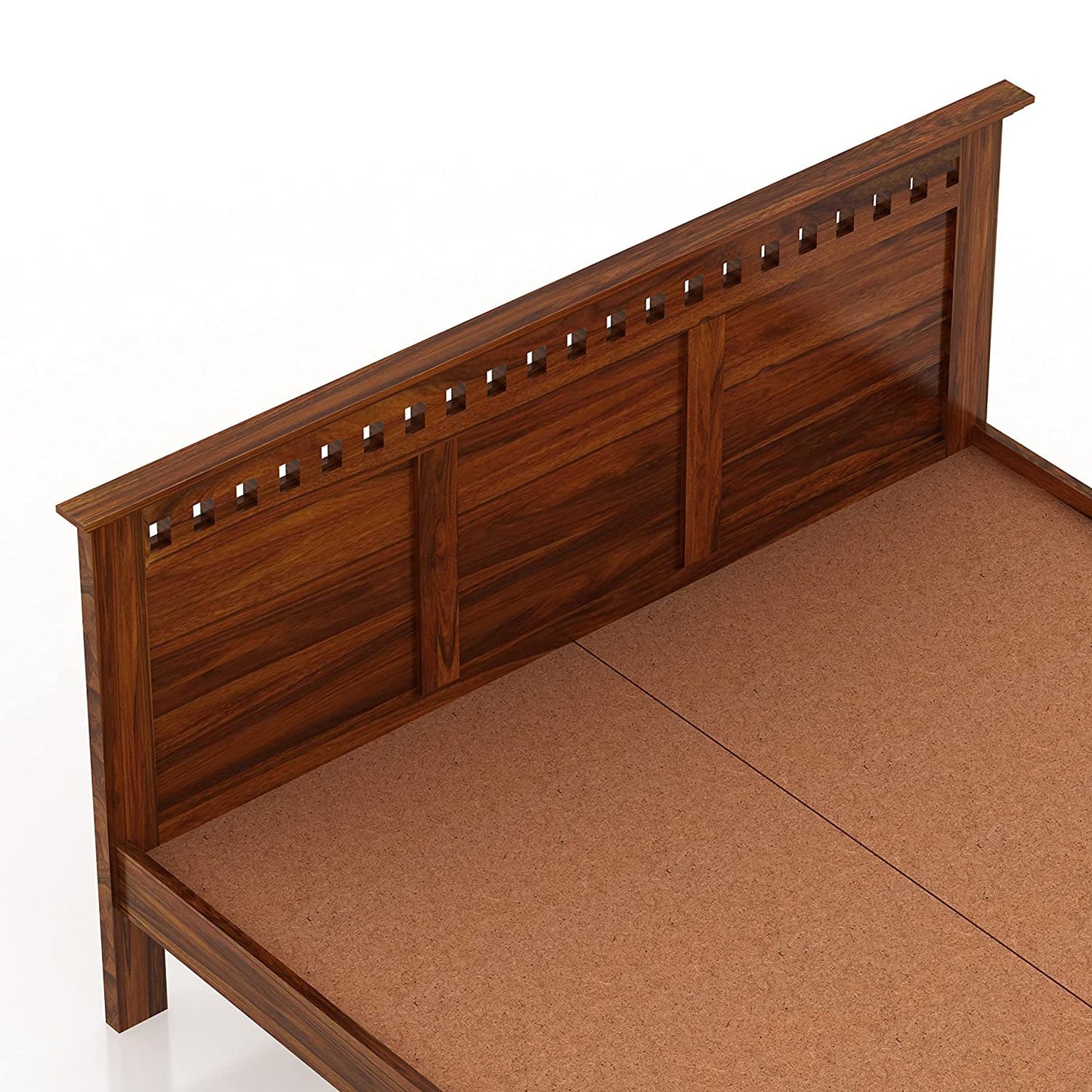 Solid wood queen cot by Curious Lifestyle