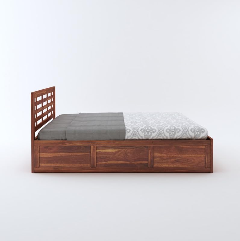 Stylish Sheesham Wood Bed with Under Bed Storage – Curious Lifestyle