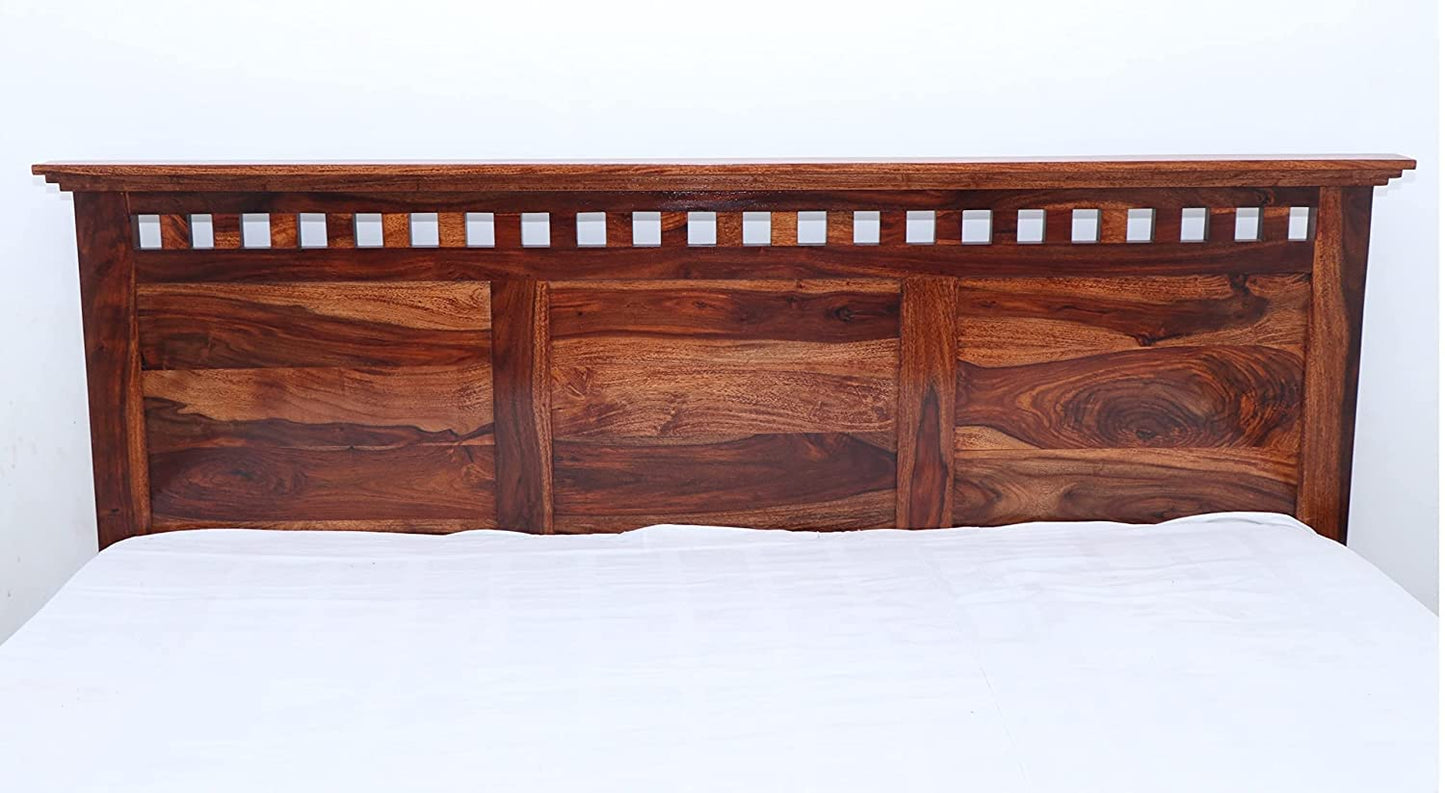 Wooden queen size bed without storage