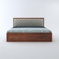 Curious Lifestyle Solid Sheesham Wood Queen Size Bed with Storage for Bedroom Living Room Solid Wooden Furniture Double Bed for Home Hotels (Walnut Finish)
