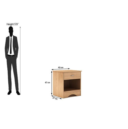 Wooden Bedside Table With Storage