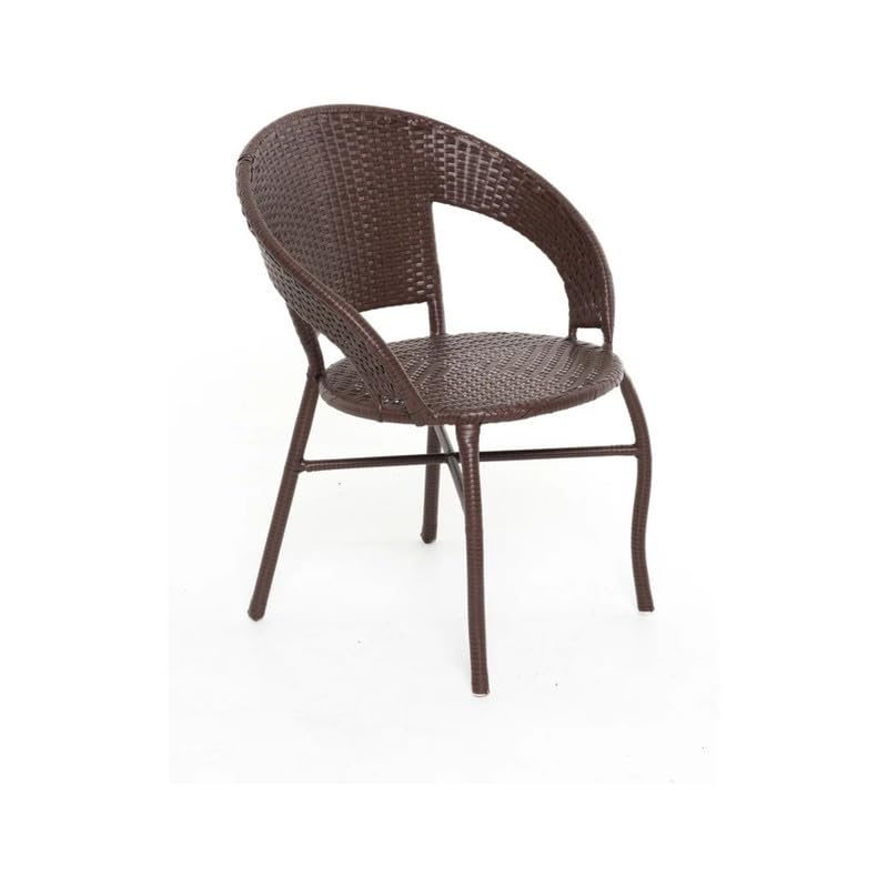 Curious Lifestyle Patio Seating Chair and Table Set Outdoor Balcony Garden Coffee Table Set Furniture with 1 Table and 2 Chairs Set (Black)