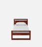 Curious Lifestyle CRAFTS Sheesham Wood Queen Size Bed Without Storage Solid Wooden Cot Bed Double Bed Furniture for Bedroom Living Room Home - Bars Bie Bed (Teak Finish)