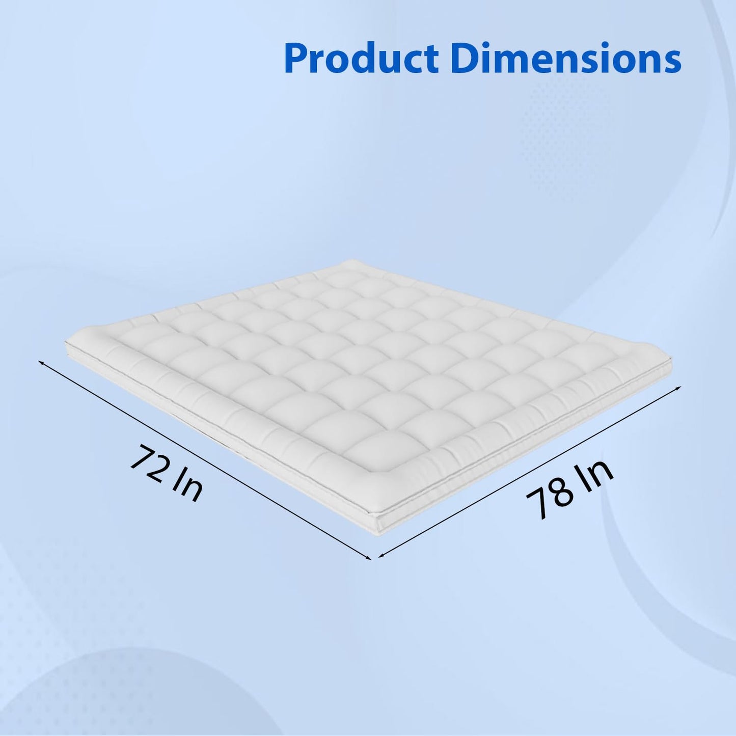 Super Soft 600 GSM Microfiber Mattress Topper | Quilted Mattress Padding by Curious Lifestyle