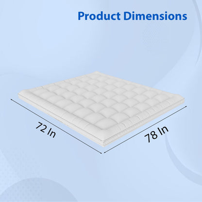 Super Soft 600 GSM Microfiber Mattress Topper | Quilted Mattress Padding by Curious Lifestyle