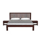Curious Lifestyle CRAFTS Sheesham Wood Queen Size Bed Without Storage Solid Wooden Cot Bed Double Bed Furniture for Bedroom Living Room Home - Bars Bie Bed (Teak Finish)