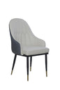 Curious Lifestyele Modern PU Leather Dining Chair with Armrest & Metal Legs