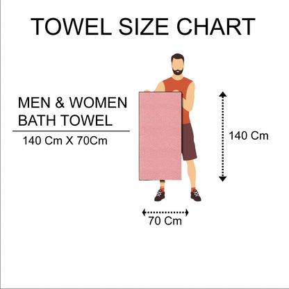 100% Cotton 600 GSM Bath Towels | Extra Soft & Absorbent Large Size Towels for Bathing (140 CM X 70 CM Pack of 1) Blue