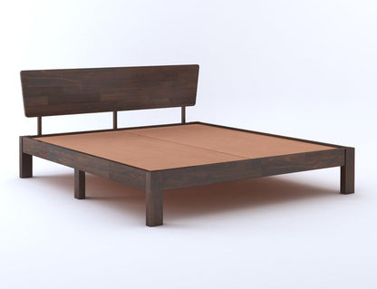 Curious Lifestyle Sheesham Wood Queen Size Bed with Box Storage & Headboard Storage | Solid Wood Double Bed Palang for Bedroom (Walnut Finish)