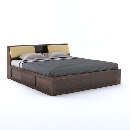 Curious Lifestyle CRAFTS Sheesham Wood Queen Size Bed Without Storage Solid Wooden Cot Bed Double Bed Furniture for Bedroom Living Room Home - Bars Bie Bed (Teak Finish)