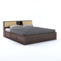 Curious Lifestyle CRAFTS Sheesham Wood Queen Size Bed Without Storage Solid Wooden Cot Bed Double Bed Furniture for Bedroom Living Room Home - Bars Bie Bed (Teak Finish)