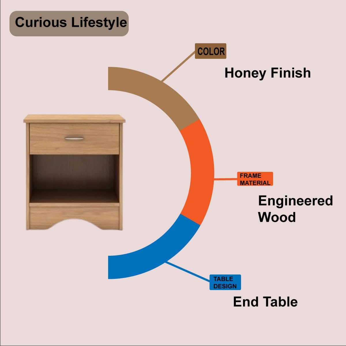 wooden bed table