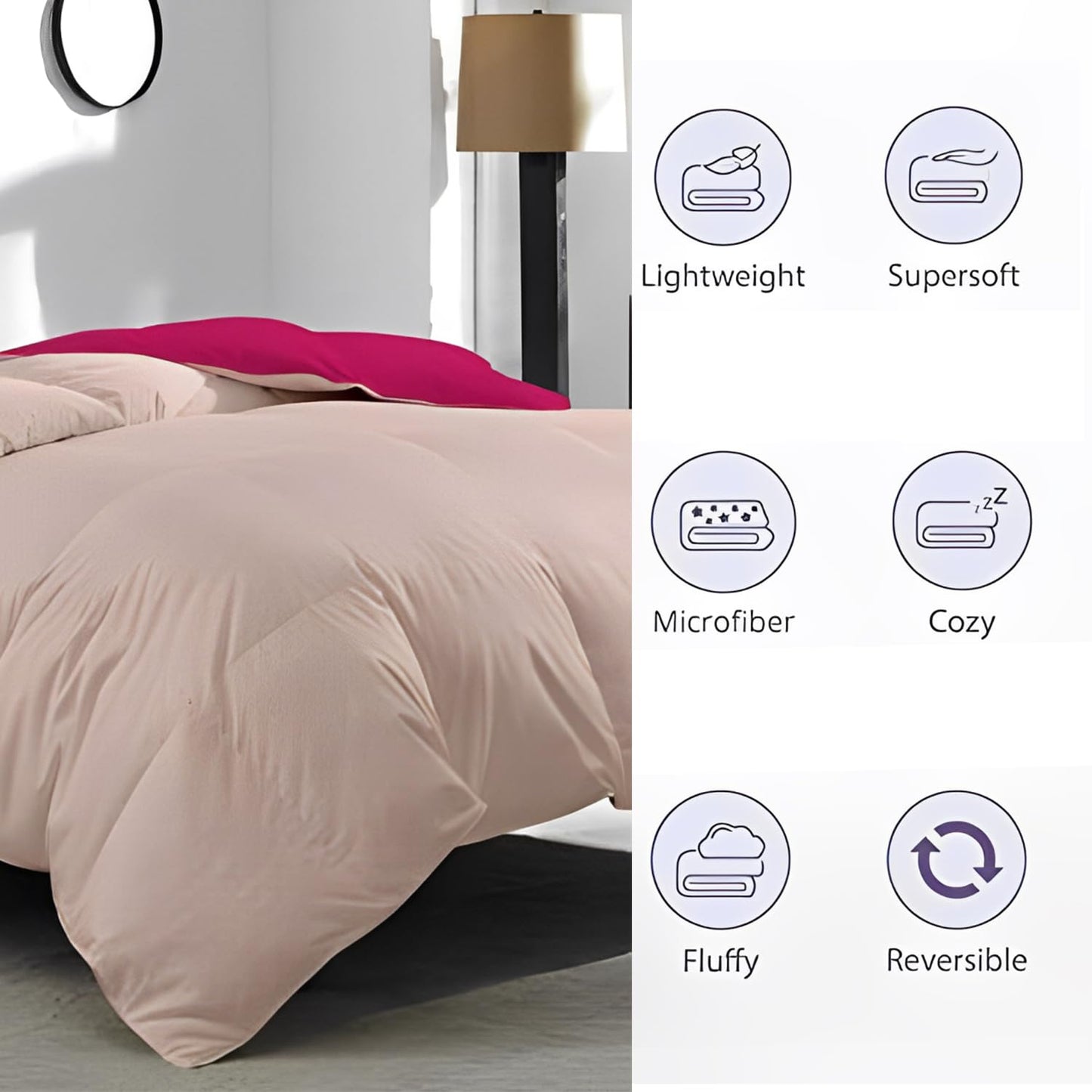 Reversible Microfiber Comforter Blanket for Winter by Curious Lifestyle