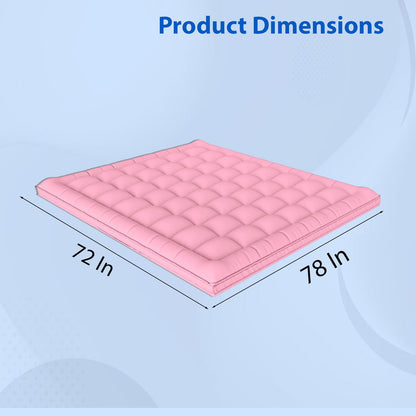 Super Soft 600 GSM Microfiber Mattress Topper | Quilted Mattress Padding by Curious Lifestyle