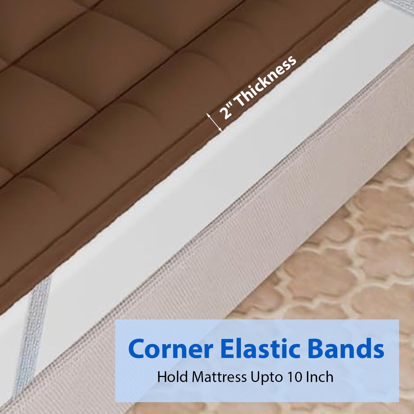 Super Soft 600 GSM Microfiber Mattress Topper | Quilted Mattress Padding by Curious Lifestyle