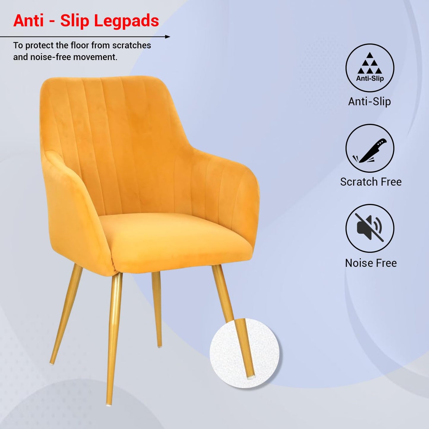 Velvet Cafe & Dining Chair with Armrest by Curious Lifestyle