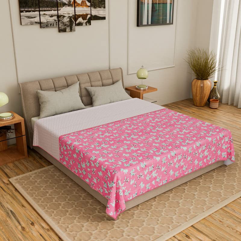 Cotton Soft Hand Block Printed Reversible Dohar AC Blanket Double Bed King Size (Size-84*90/C5)