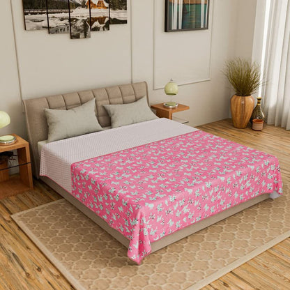 Cotton Soft Hand Block Printed Reversible Dohar AC Blanket Double Bed King Size (Size-84*90/C5)