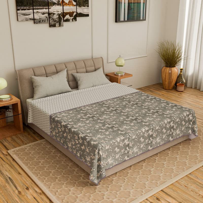 Cotton Soft Hand Block Printed Reversible Dohar AC Blanket Double Bed King Size (Size-84*90/C5)