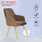 Curious Lifestyle Velvet Cafe Chair | Dining Chair for Cafe & Restaurant Chair | Upholstered Accent Chair with Arm Rest for Living Room/Dinning Room | Velvet Chair with Metal Leg (Peach, 19x24x39 in)
