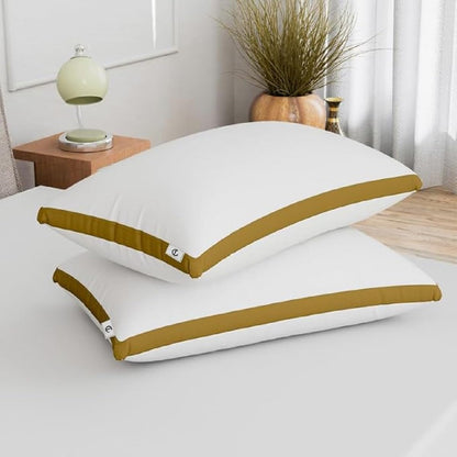 Extra Soft Microfiber Filled Down Alternative Hypoallergenic Premium Sleeping Pillow/Border Pillow Set of 2 (16 x 24 inch Pack of 2)