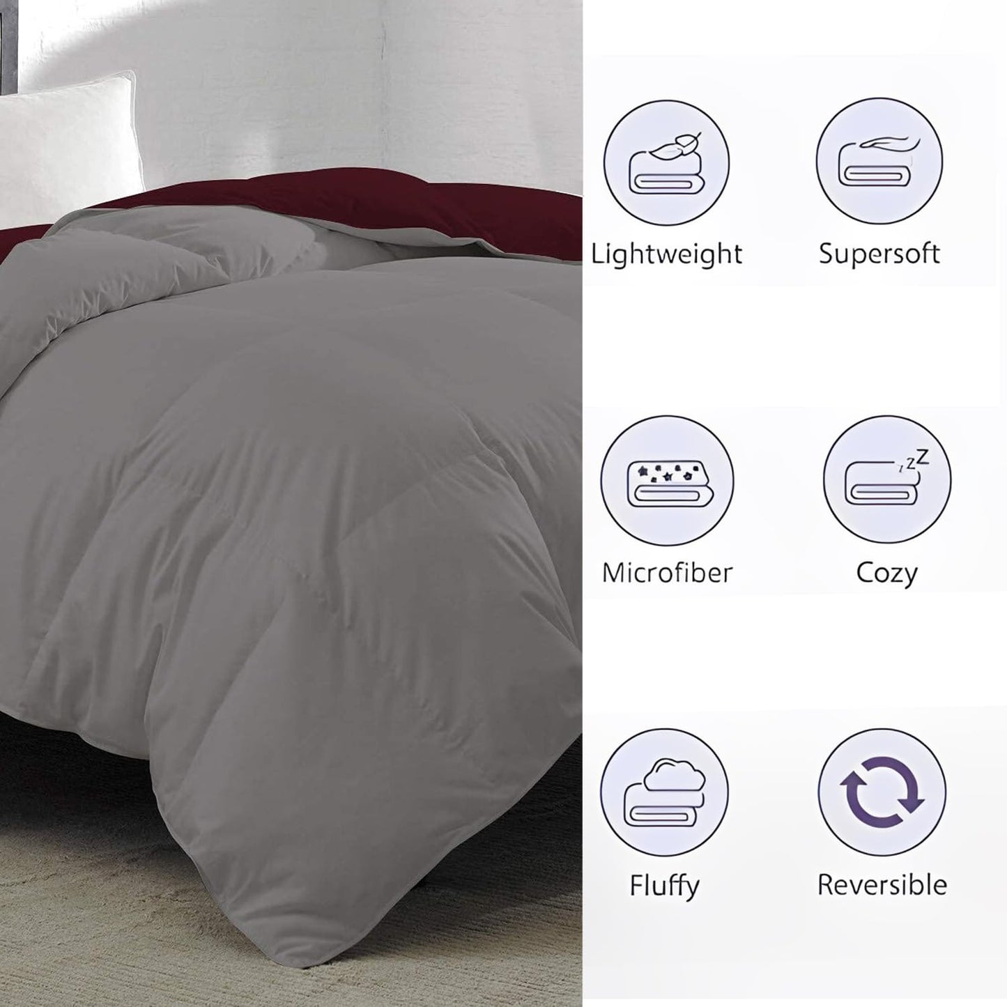 Reversible Microfiber Comforter Blanket for Winter by Curious Lifestyle