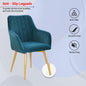 Curious Lifestyle Velvet Cafe Chair | Dining Chair for Cafe & Restaurant Chair | Upholstered Accent Chair with Arm Rest for Living Room/Dinning Room | Velvet Chair with Metal Leg (Peach, 19x24x39 in)