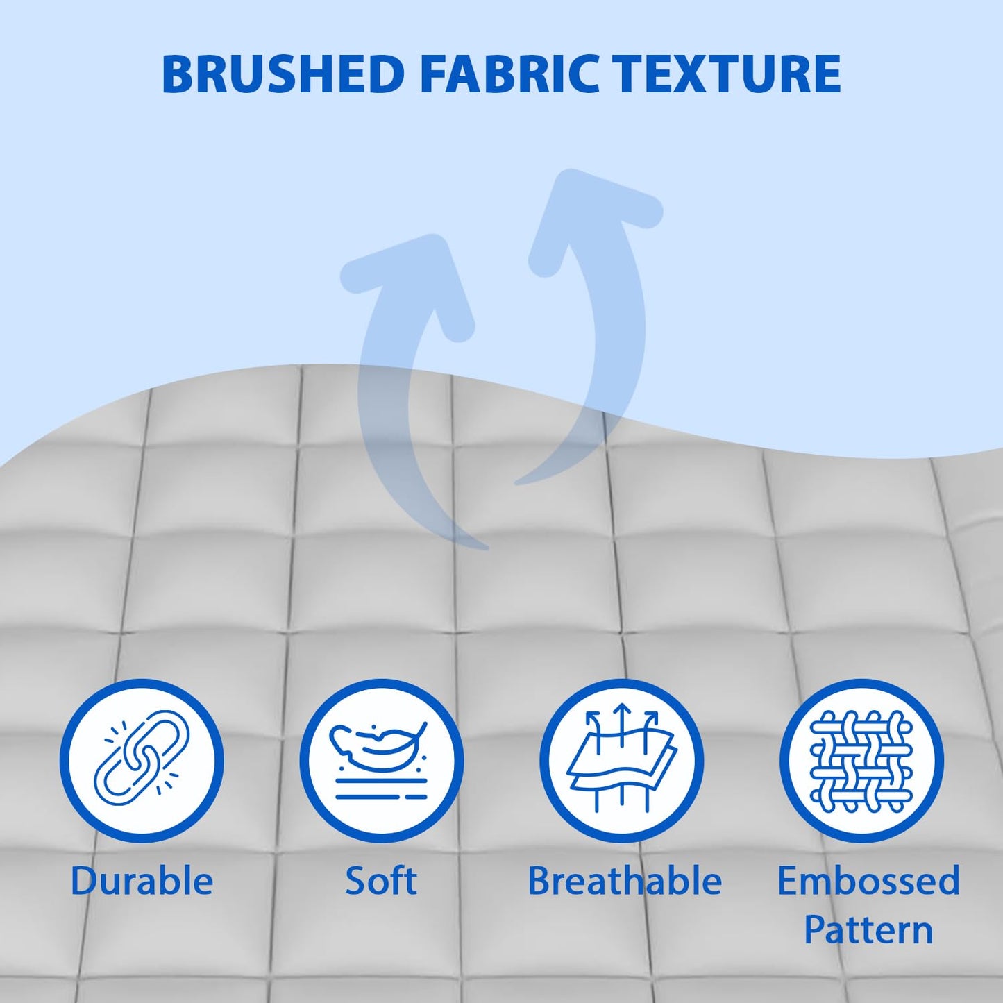 Super Soft 600 GSM Microfiber Mattress Topper | Quilted Mattress Padding by Curious Lifestyle