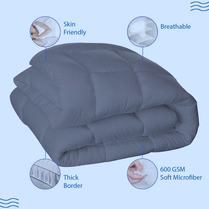 Super Soft 600 GSM Microfiber Mattress Topper | Quilted Mattress Padding by Curious Lifestyle