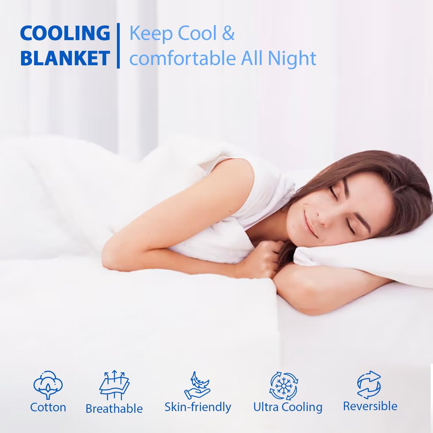 Cotton Soft Hand Block Printed Reversible Dohar AC Blanket Double Bed King Size (Size-84*90/C5)