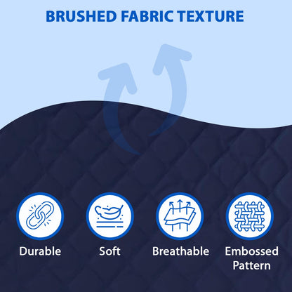 Waterproof Cotton Mattress Protector Queen Size | Soft & Washable Bed Cover by Curious Lifestyle