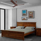 Curious Lifestyle Sheesham Wood Queen Size Bed Without Storage Wooden Double Bed Cot Bed Furniture for Bedroom Living Room Home (Natural Finish)