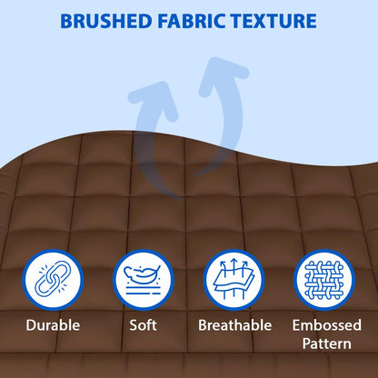 Super Soft 600 GSM Microfiber Mattress Topper | Quilted Mattress Padding by Curious Lifestyle