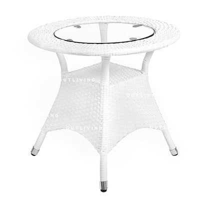 Curious Lifestyle Rattan & Wicker Patio Seating Set of 3 Outdoor Furniture Garden Patio Seating Set 2 Chairs & 1 Table Balcony Furniture Coffee Table Sets (Light Brown), 24 Inches