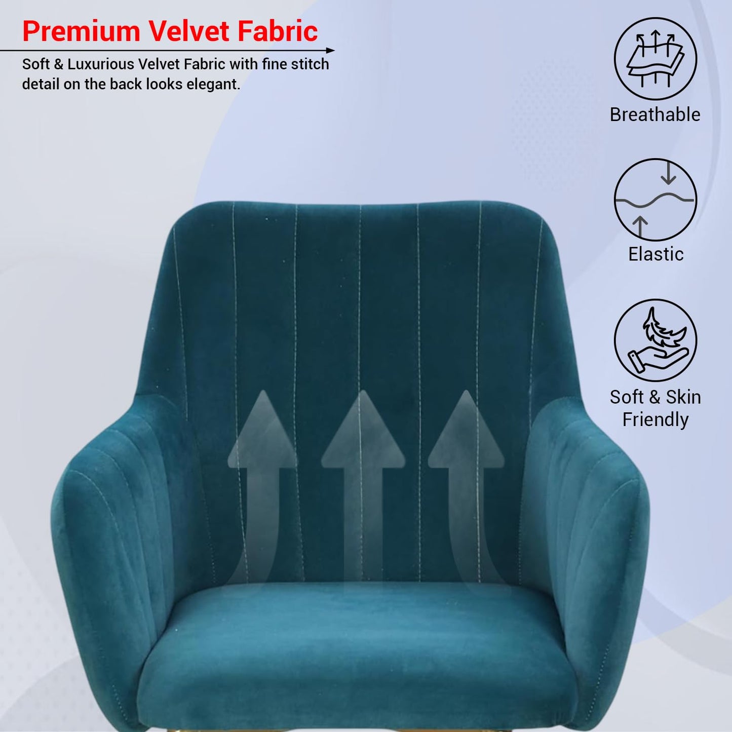 Velvet Cafe & Dining Chair with Armrest by Curious Lifestyle