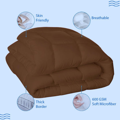 Super Soft 600 GSM Microfiber Mattress Topper | Quilted Mattress Padding by Curious Lifestyle