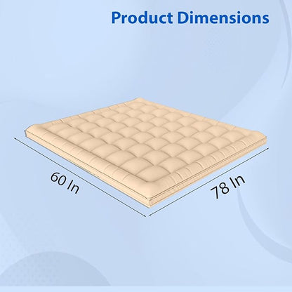Super Soft 600 GSM Microfiber Mattress Topper | Quilted Mattress Padding by Curious Lifestyle