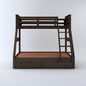 Curious Lifestyle Sheesham Wood Bunk Bed Without Storage Wooden Double Bed Furniture for Bedroom Home (Walnut Finish)