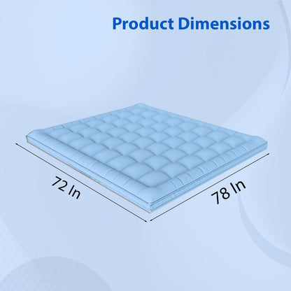 Super Soft 600 GSM Microfiber Mattress Topper | Quilted Mattress Padding by Curious Lifestyle