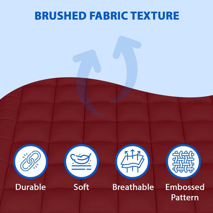 Super Soft 600 GSM Microfiber Mattress Topper | Quilted Mattress Padding by Curious Lifestyle