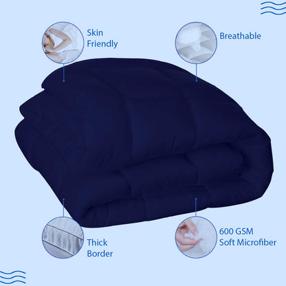 Super Soft 600 GSM Microfiber Mattress Topper | Quilted Mattress Padding by Curious Lifestyle