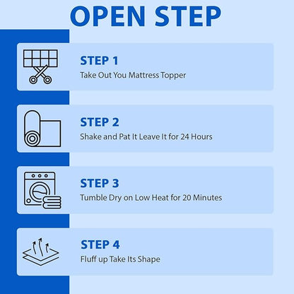 Super Soft 600 GSM Microfiber Mattress Topper | Quilted Mattress Padding by Curious Lifestyle