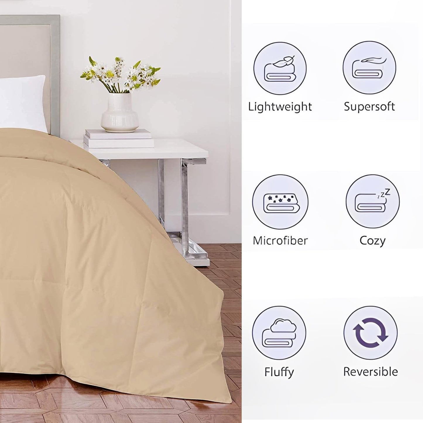 Reversible Microfiber Comforter Blanket for Winter by Curious Lifestyle
